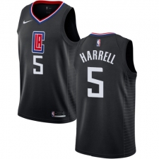 Men's Nike Los Angeles Clippers #5 Montrezl Harrell Swingman Black NBA Jersey Statement Edition