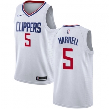 Men's Nike Los Angeles Clippers #5 Montrezl Harrell Swingman White NBA Jersey - Association Edition