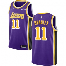 Women's Nike Los Angeles Lakers #11 Michael Beasley Swingman Purple NBA Jersey - Statement Edition