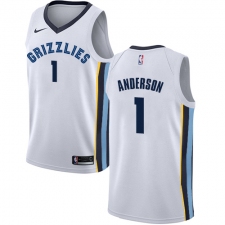 Men's Nike Memphis Grizzlies #1 Kyle Anderson Swingman White NBA Jersey - Association Edition
