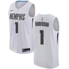 Men's Nike Memphis Grizzlies #1 Kyle Anderson Swingman White NBA Jersey - City Edition