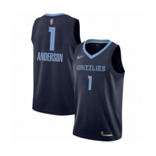 Women's Memphis Grizzlies #1 Kyle Anderson Swingman Navy Blue Finished Basketball Jersey - Icon Edition