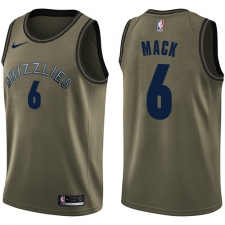 Youth Nike Memphis Grizzlies #6 Shelvin Mack Swingman Green Salute to Service NBA Jersey