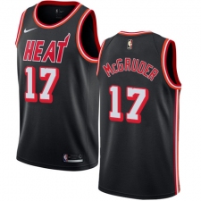 Men's Nike Miami Heat #17 Rodney McGruder Swingman Black Fashion Hardwood Classics NBA Jersey