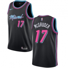 Men's Nike Miami Heat #17 Rodney McGruder Swingman Black NBA Jersey - City Edition