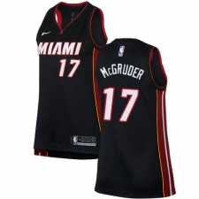 Men's Nike Miami Heat #17 Rodney McGruder Swingman Black NBA Jersey - Icon Edition