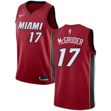 Men's Nike Miami Heat #17 Rodney McGruder Swingman Red NBA Jersey Statement Edition