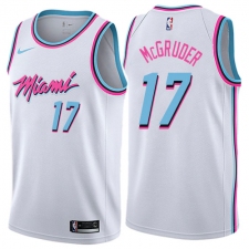 Men's Nike Miami Heat #17 Rodney McGruder Swingman White NBA Jersey - City Edition