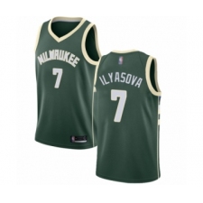 Youth Milwaukee Bucks #7 Ersan Ilyasova Swingman Green Basketball Jersey - Icon Edition