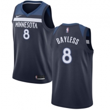 Women's Nike Minnesota Timberwolves #8 Jerryd Bayless Swingman Navy Blue NBA Jersey - Icon Edition