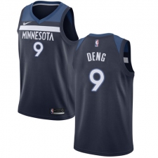 Men's Nike Minnesota Timberwolves #9 Luol Deng Swingman Navy Blue NBA Jersey - Icon Edition