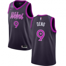 Men's Nike Minnesota Timberwolves #9 Luol Deng Swingman Purple NBA Jersey - City Edition