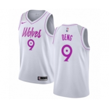 Men's Nike Minnesota Timberwolves #9 Luol Deng White Swingman Jersey - Earned Edition