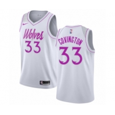 Women's Nike Minnesota Timberwolves #33 Robert Covington White Swingman Jersey - Earned Edition