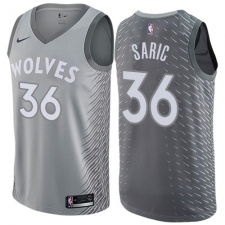 Women's Nike Minnesota Timberwolves #36 Dario Saric Swingman Gray NBA Jersey - City Edition