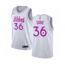 Women's Nike Minnesota Timberwolves #36 Dario Saric White Swingman Jersey - Earned Edition