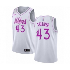 Women's Nike Minnesota Timberwolves #43 Anthony Tolliver White Swingman Jersey - Earned Edition