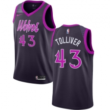 Youth Nike Minnesota Timberwolves #43 Anthony Tolliver Swingman Purple NBA Jersey - City Edition