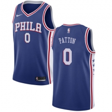 Men's Nike Philadelphia 76ers #0 Justin Patton Swingman Blue NBA Jersey - Icon Edition