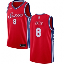 Women's Nike Philadelphia 76ers #8 Zhaire Smith Swingman Red NBA Jersey Statement Edition