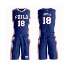 Women's Philadelphia 76ers #18 Shake Milton Swingman Blue Basketball Suit Jersey - Icon Edition
