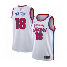Women's Philadelphia 76ers #18 Shake Milton Swingman White Hardwood Classics Basketball Jerseyn
