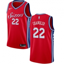 Men's Nike Philadelphia 76ers #22 Wilson Chandler Swingman Red NBA Jersey Statement Edition