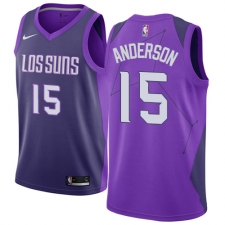 Men's Nike Phoenix Suns #15 Ryan Anderson Swingman Purple NBA Jersey - City Edition