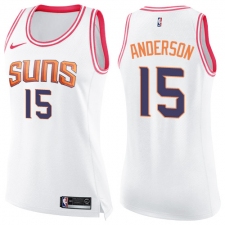 Women's Nike Phoenix Suns #15 Ryan Anderson Swingman White Pink Fashion NBA Jersey