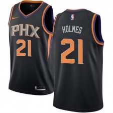 Men's Nike Phoenix Suns #21 Richaun Holmes Swingman Black NBA Jersey Statement Edition