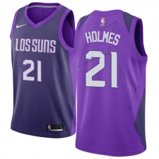 Men's Nike Phoenix Suns #21 Richaun Holmes Swingman Purple NBA Jersey - City Edition