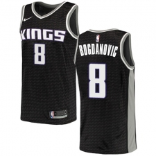 Men's Nike Sacramento Kings #8 Bogdan Bogdanovic Swingman Black NBA Jersey Statement Edition