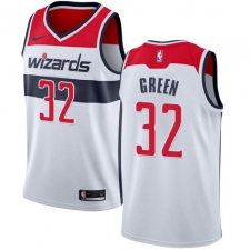 Men's Nike Washington Wizards #32 Jeff Green Swingman White NBA Jersey - Association Edition