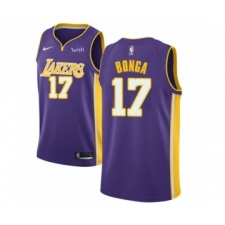 Men's Los Angeles Lakers #17 Isaac Bonga Authentic Purple Basketball Jersey - Statement Edition