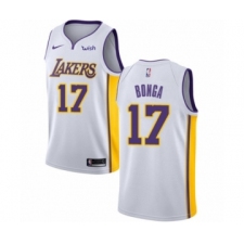 Men's Los Angeles Lakers #17 Isaac Bonga Authentic White Basketball Jersey - Association Edition