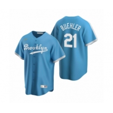 Men's Los Angeles Dodgers #21 Walker Buehler Nike Light Blue Cooperstown Collection Alternate Jersey