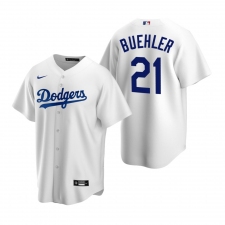 Men's Nike Los Angeles Dodgers #21 Walker Buehler White Home Stitched Baseball Jersey