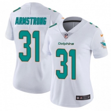 Women's Nike Miami Dolphins #31 Cornell Armstrong White Stitched NFL Vapor Untouchable Limited Jersey