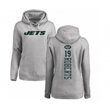 NFL Women's Nike New York Jets #19 Andre Roberts Ash Backer Pullover Hoodie