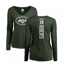 NFL Women's Nike New York Jets #19 Andre Roberts Green Backer Long Sleeve T-Shirt