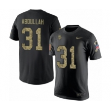 NFL Nike Minnesota Vikings #31 Ameer Abdullah Black Camo Salute to Service T-Shirt