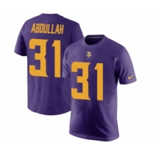NFL Nike Minnesota Vikings #31 Ameer Abdullah Purple Rush Pride Name & Number T-Shirt