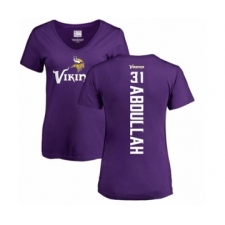 NFL Women's Nike Minnesota Vikings #31 Ameer Abdullah Purple Backer Slim Fit T-Shirt