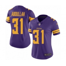 Women's Nike Minnesota Vikings #31 Ameer Abdullah Limited Purple Rush Vapor Untouchable NFL Jersey