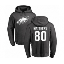 Nike Philadelphia Eagles #80 Jordan Matthews Ash One Color Pullover Hoodie