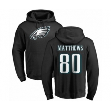 Nike Philadelphia Eagles #80 Jordan Matthews Black Name & Number Logo Pullover Hoodie