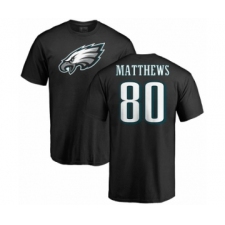 Nike Philadelphia Eagles #80 Jordan Matthews Black Name & Number Logo T-Shirt