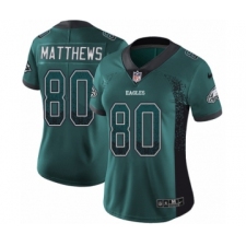 Women's Nike Philadelphia Eagles #80 Jordan Matthews Limited Green Rush Drift Fashion NFL Jersey