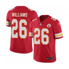 Men's Nike Kansas City Chiefs #26 Damien Williams Red Team Color Vapor Untouchable Limited Player NFL Jersey