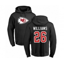 NFL Nike Kansas City Chiefs #26 Damien Williams Black Name & Number Logo Pullover Hoodie
